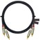 3.5 Foot RCA Cable Pair - Gotham GAC-4/1 (Black) Star-Quad Audio Interconnect Cable with Amphenol ACPR Die-Cast, Gold Plated RCA Connectors - Directional