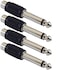 ATC&Acirc;&reg; Nickel Plated RCA Female to 1/4" TS Audio Molded Adapter, Suitable for Headphones, Speakers, Cameras, Guitars, MP3 Players - 4 Pack
