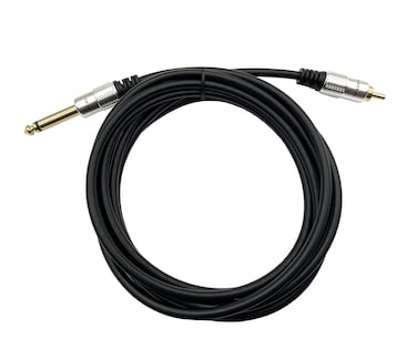 Dafensoy 1/4 to RCA Cable, RCA to 1/4 Mono TS Interconnect Cable, 6.35 mm Mono Male to RCA Male Phono Stereo Patch Cord Adapter (10feet/3M)