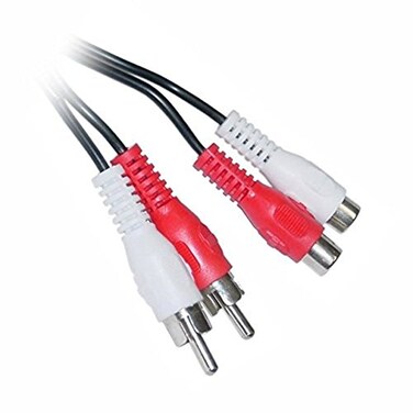C&amp;E Cable (50 Feet) 2 RCA Male to Female Audio Extension Cable (Red/White Connectors), (CNE703615)