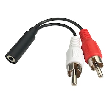 6 Inch 3.5mm Female to 2 RCA Male Stereo Audio Y Cable, Nickel Plated Adapter Compatible for TV,Smartphones, MP3, Tablets, Speakers,Home Theater