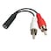 6 Inch 3.5mm Female to 2 RCA Male Stereo Audio Y Cable, Nickel Plated Adapter Compatible for TV,Smartphones, MP3, Tablets, Speakers,Home Theater