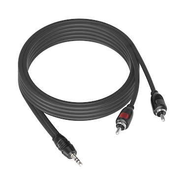 ROCKRIX 6.6ft 3.5mm to 2 Male RCA Adapter Audio Stereo RCA Y Splitter Cable Cord for Smartphones, MP3, Tablets, Speakers