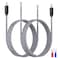JOLGOO RCA to Speaker Wire Adapter, 2 Pack 6.6 FT, Speaker Wire RCA Male Plug Jack Connector Adapter, Enhance Sound Transmission, Repair Speaker Cord for Amplifiers and AV Receivers