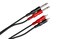 Hosa CPR-206 Stereo Interconnect Cable - Dual 1/4-inch TS Male to Dual RCA Male - 20 foot