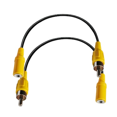 LUVMOXE (2-Pack RCA Cable,Gold Plated 3.5mm Female Mono Jack to RCA Male Adapter Cable, 3.5mm to RCA Adapter Cable for Speaker, Media Player, and so on- 25cm/10 Inch