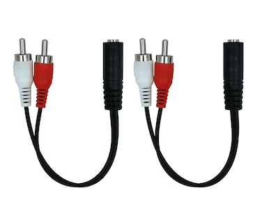 AILTECK RCA Male to 3.5mm 1/8" TRS Female Headphone Adapter Audio Cable Compatible for TV, Game Consoles, Phono, Audio Mixer, DVD Player 2-Pack