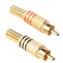 Fielect 20Pcs RCA Male Plug Jack Audio Cable Connector Adapter RCA Male Connector Adapter, Metal Red Black Gold Metal