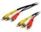 StarTech.com RCA3N1HQ12 Composite Video Cable with Stereo Audio RCA-M/M - 12-Feet