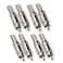RCA Connector Solder, Besmelody 4-Pair RCA Male Plug Screws Soldering Audio Video in-Line Jack Adapter with Spring Strain Relief