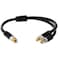 Mediabridge&acirc;&bdquo;&cent; Ultra Series RCA Y-Adapter (12 Inches) - 1-Male to 2-Female for Digital Audio or Subwoofer - Dual Shielded with RCA to RCA Gold-Plated Connectors - Black(Part# CYA-1M2F-P)