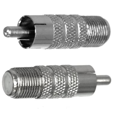 CESS F Type to RCA Plug Adapter Connector (2 Pack)