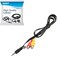 HQRP AUX 1/8" (3.5mm) Male to 3 RCA Female Cable Compatible with Pioneer CD-RM10 Replacement fits Pioneer AVIC-D3, AVIC-X3, AVH-P5900DV headunit