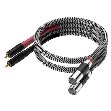 Moonsaudio Balanced Audiophile Audio 2RCA Male to Dual XLR Male Connections Cables, HiFi Interconnect Cable for Home Theater, HDTV, Amplifiers,Hi-Fi System(2M/6.6FT, RCA to XLR Male)