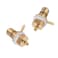 bnafes RCA Terminal Gold Plated Copper RCA Panel Mount Female Jack Terminal Socket Audio Connector 2 Pcs Used for TV, DVD, Computer, Speaker