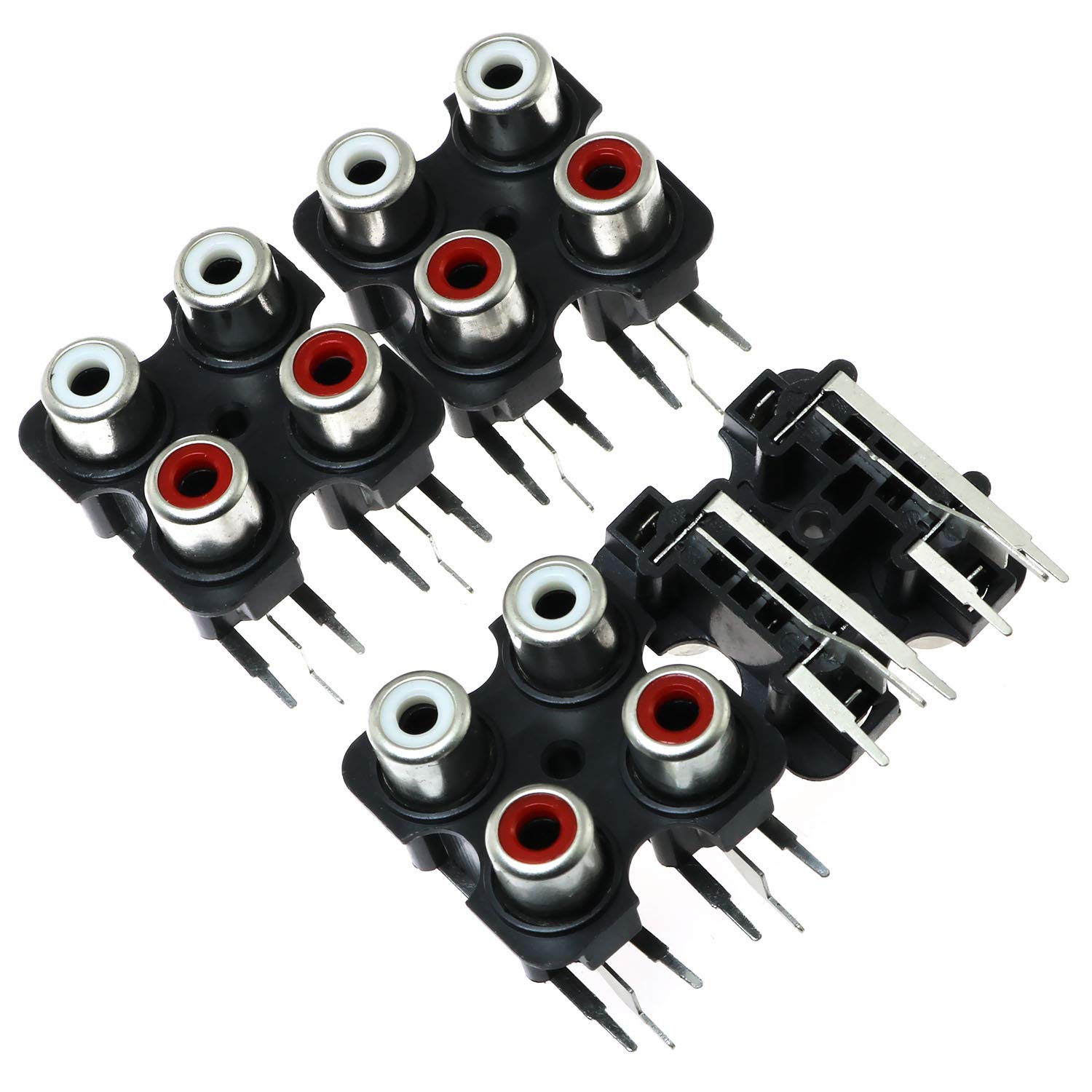 eoutstanding Eoutstanding Rca Female Jack 4pcs Pcb Mounted Av Concentric Outlet rca