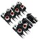 E-outstanding RCA Female Jack 4PCS PCB Mounted AV Concentric Outlet 4 RCA Female Video Socket Right Angle Connector