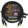 4.5 Foot RCA Cable Pair - Gotham GAC-4/1 (Black) Star-Quad Audio Interconnect Cable with Neutrik-Rean NYS Gold RCA Connectors - Directional