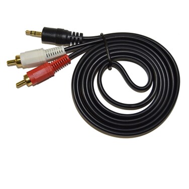 HQRP Stereo RCA to 3.5mm Audio Cable Compatible with Vizio S3820w-C0 S5430W-C2 SB2920-C6 SB3851-C0 SB4021E-B0 SB4051-C0 Sound Bar Mini Plug Cord Y-Splitter 4ft