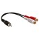 ARISTA 18-002 Y Adapter - 2 RCA Female to 1 RCA Male