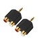 3.5mm to RCA Splitter Adapter - Oxsubor Gold Plated 3.5mm Male Stereo to 2 RCA Female Jack Y Plug Audio Converter (2 Pack)