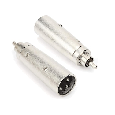 VONOTO XLR to RCA, 2 Pack XLR Male to RCA Male Phono Plug Audio Adapters Converter Gender Changer Coupler