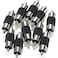 Warmstor RCA Male to Male Coupler 10-Pack, Dual Male Connector RCA M-M Adapter Nickel Plated