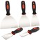 MaxoPro Professional Putty Knife Set Stainless Steel &acirc;&euro;&ldquo; 5Pcs Durable Putty Knife Scrapers for Drywall Spackle, Filing, Paint Scraping &acirc;&euro;&ldquo; Puddy Knife Wall Repair Kit with Ergonomic Non-Slip Handle