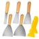 10 Pcs Putty Knife Set,Metal Paint Scraper with Bamboo Handle,Putty Knife Scraper Tools,Wallpaper Scraper, Painting Scraper Tool