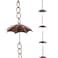 Rain Chains Metal Decorative Umbrella Rain Chain Bell 72" for Home Garden Patio Outdoor Decor Rain Chain