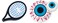 Gamma Sports String Things Vibration Dampeners(2-Pack) - Racquet/Blue Eye