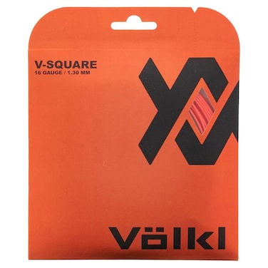 Volkl V-Square   Tennis Racquet String   Ultimate Spin &amp; Firm Feel   Co-Polymer Square Shape (Lava, 16, Set)
