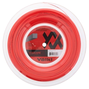 Volkl V-Square   Tennis Racquet String   Ultimate Spin &amp; Firm Feel   Co-Polymer Square Shape (Lava, 19, Reel)