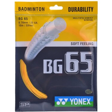 YONEX BG 65 Badminton String 0.70mm - 200m (660ft) Reel - Orange
