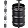 Rain Chains Pacific - Tri-Stripe Channel Link Rain Chain 8.5 FT. - Black Powder Coated Aluminum - Elegant Rain Chains for Gutters