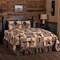 VHC Brands, Bingham Star, Cotton, 130Wx115L, California King Quilt, Red