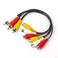 Xenocam 3 RCA Male Jack to 6 RCA Female Plug Splitter Audio Video Av Adapter Cable