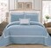 Chic Home Mesa 6 Piece Quilt Set, Twin, Blue