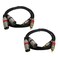 Seismic Audio - SAXFRM-2x5-2Pack - Pair of 5 Foot Dual XLR Male to Dual RCA Male Patch Cables - 5' DJ Patch Cord
