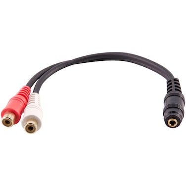 Seismic Audio 6 Inch 3.5mm Dual RCA Female Stereo Splitter Cable-Extender Cord (SA-Y25)