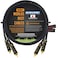 WORLDS BEST CABLES 5 Foot RCA Cable Pair - Canare L-4E6S, Star Quad, Audio Interconnect Cable with Premium Gold Plated Locking RCA Connectors - Directional - Custom Made