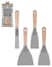ROLLINGDOG 4PC Putty Knife Scrapers - Stainless Steel Spackle Knife Set with Laser Engraved Wood Handle for Scrapering,Drywall Repairs and Spreading(1",2",3",4")