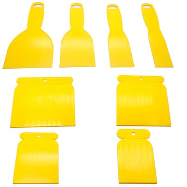 Reusable Plastic Putty Knife Set Plastic Putty Scraper Wallpaper Plastic Scraper,for Decals Wallpaper Patching and Painting(2Set)