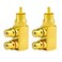 WMYCONGCONG 2 PCS RCA Splitter Adapter RCA Male to 2 RCA Female Right Angle Splitter Plug Connector