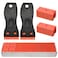 Sticker Scraper Tool Set include 120 Pcs 1.5 Inch Plastic Scraper Blades + 2 Pcs Plastic Razor Blade Scraper for Auto Vinyl Wrap Window Tint Glass Cleaning Adhesive Glue Paint Remove Plastic Scraper