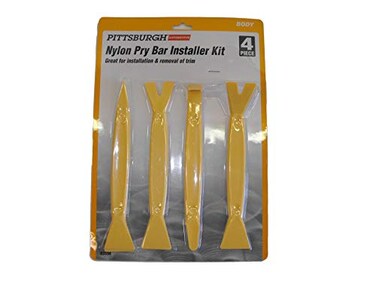 Pittsburgh 4 Piece Nylon Pry Bar Installer Set Door Panel Kit V Notch Straight