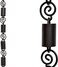 Rain Chains Pacific   Spiral Channel Link 8.5 FT Rain Chain for Gutters   Black Powder Coated Aluminum Rain Chain   Elegant Rain Chains for Water Catcher for Outside