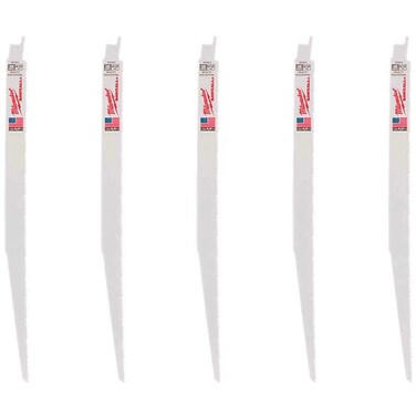 Milwaukee 48-00-5094 12 in. 8/12 TPI. Multi-Material Cutting SAWZALL Reciprocating Saw Blades - pack of 5