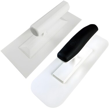 Prettyhome Hand Tools Kit   Round &amp;Square End plastic trowel   Malay Lacquer Plaster Polishing Knife   Lightweight Mounting Finishing Plastic Trowel Perfect for Scrape, Plastering and Paint Walls