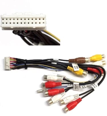 ASC Car Stereo RCA Audio Video Wire Harness Plug for Select Pioneer/Premier 24 Pin Aftermarket DVD Nav Radio CDP1091, CDP1143 AVIC-D3 AVIC-F900BT AVIC-F90BT AVIC-F9115BT + More